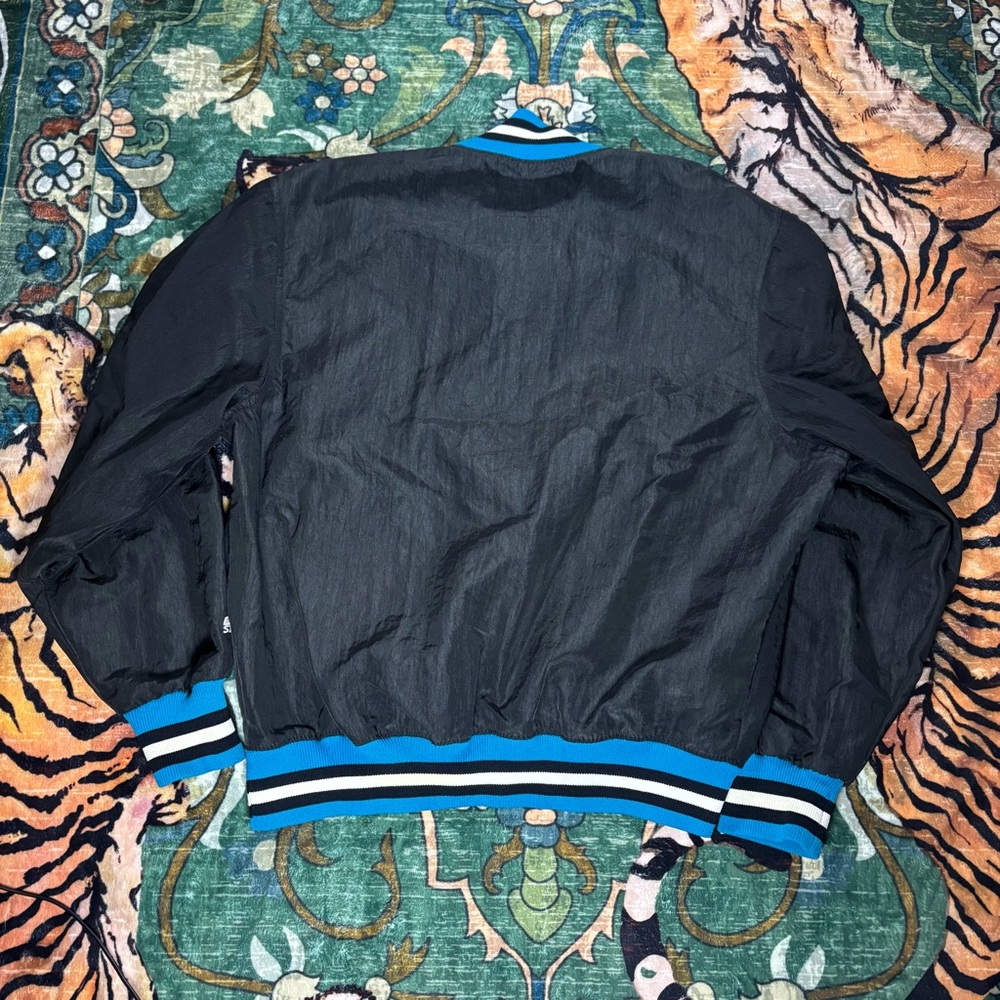 Vintage 90s Starter Connecticut Basketball 1/4 Zip Satin Jacket NCAA USA Made M - Picture 2 of 6